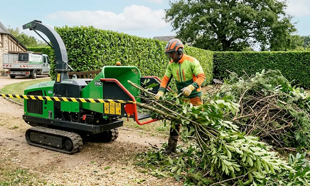 élagueur professionnel en train de couper un arbre